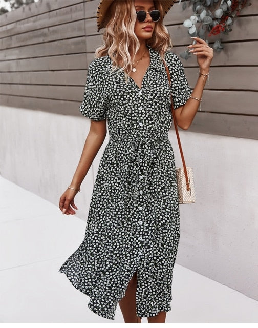 Printed Midi Dress for Women