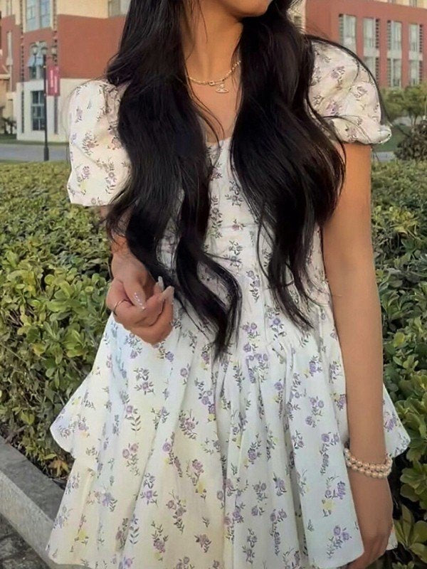 Square Neck Mini Dress for Women