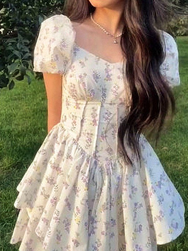 Square Neck Mini Dress for Women