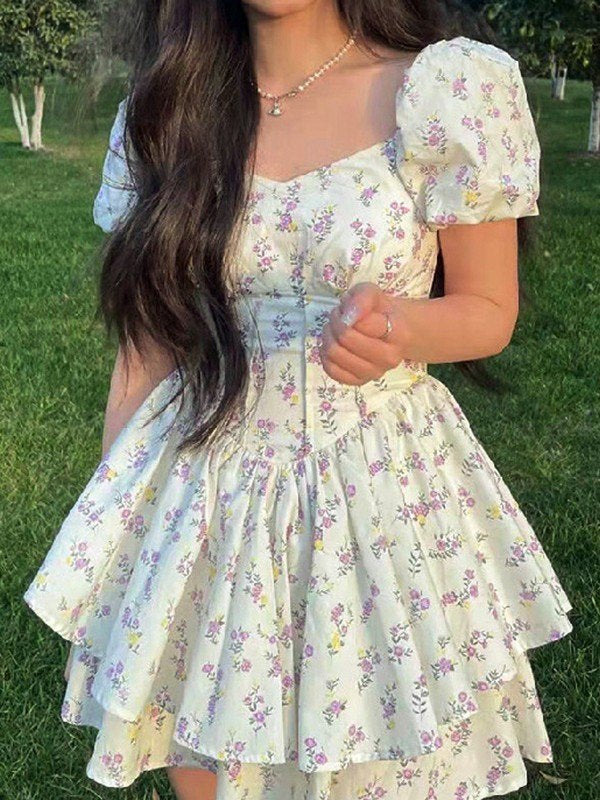 Square Neck Mini Dress for Women