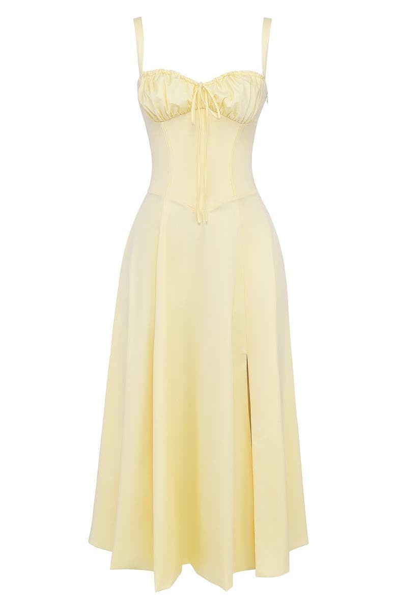 Printed Midi Dress with Straps for Women