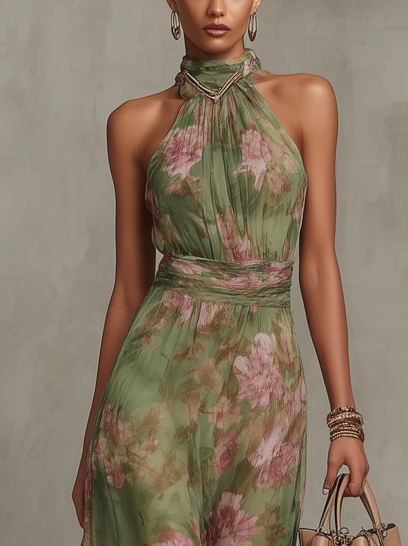 Long Dress with Floral Print for Women