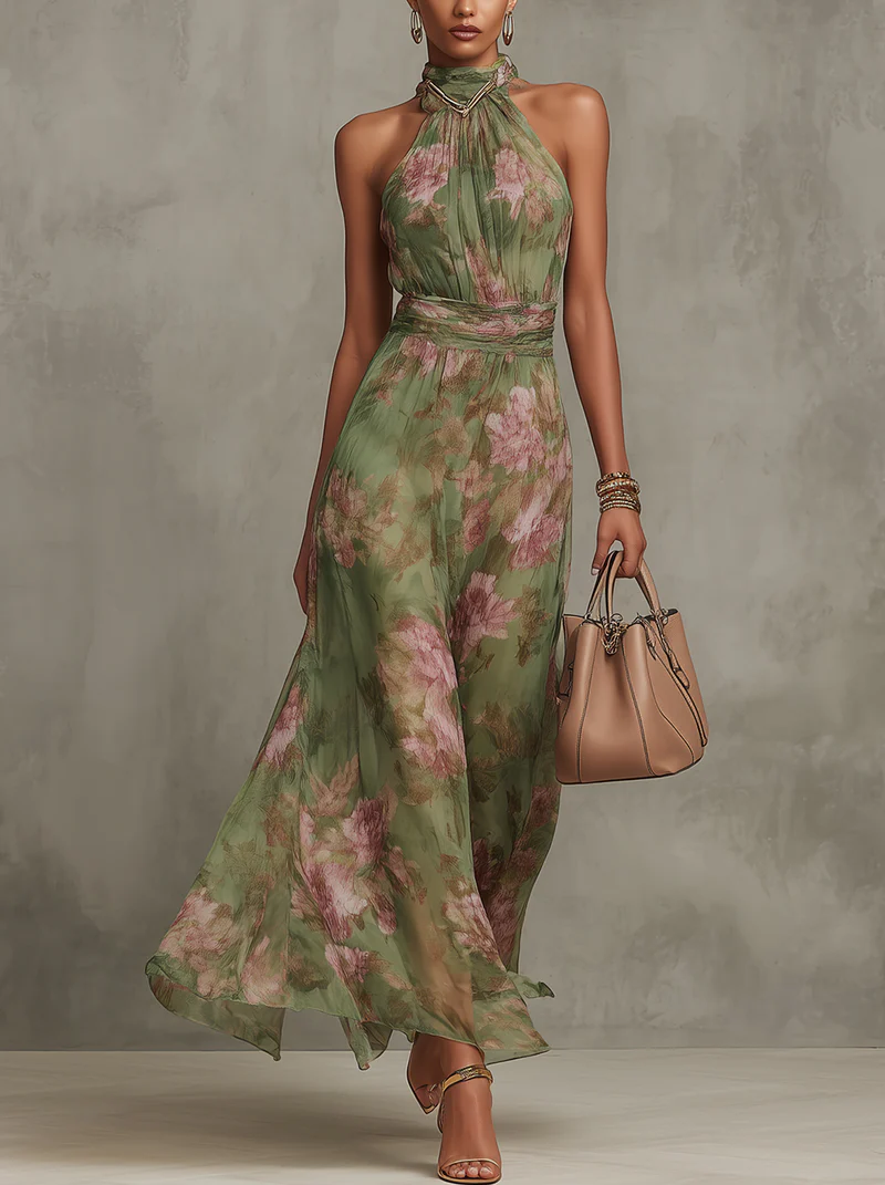 Long Dress with Floral Print for Women