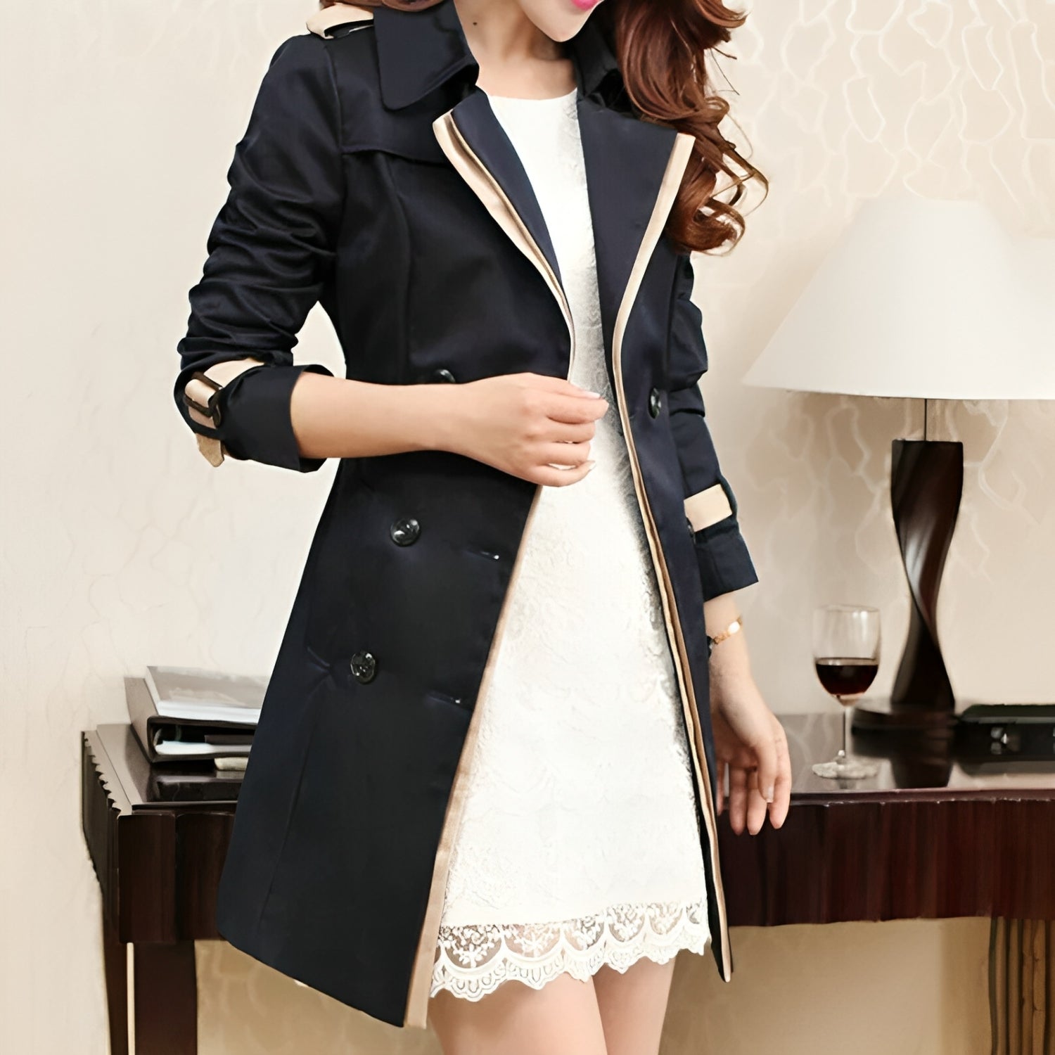 Fitted Trench Coat for Women
