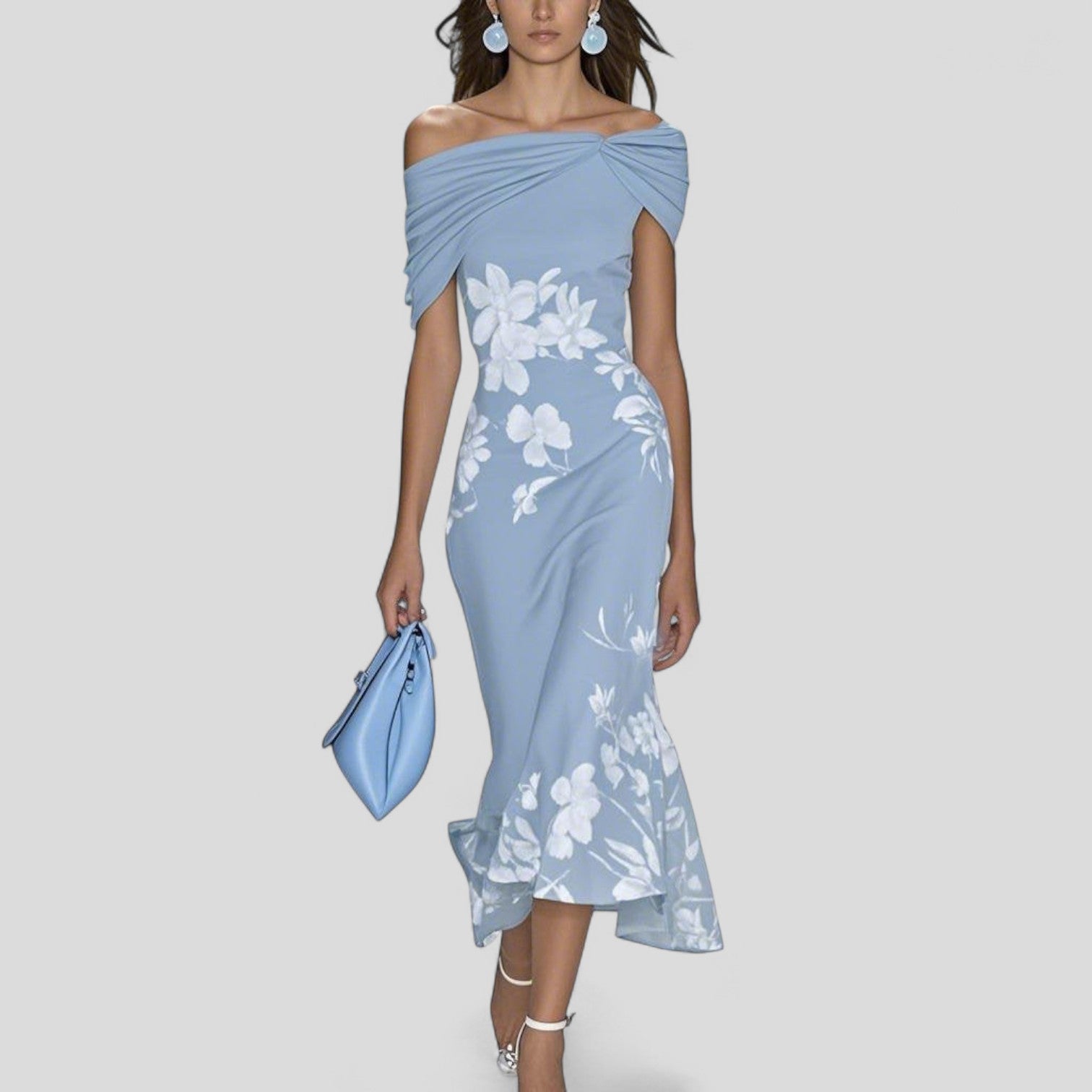 Midi Dress with Print for Women