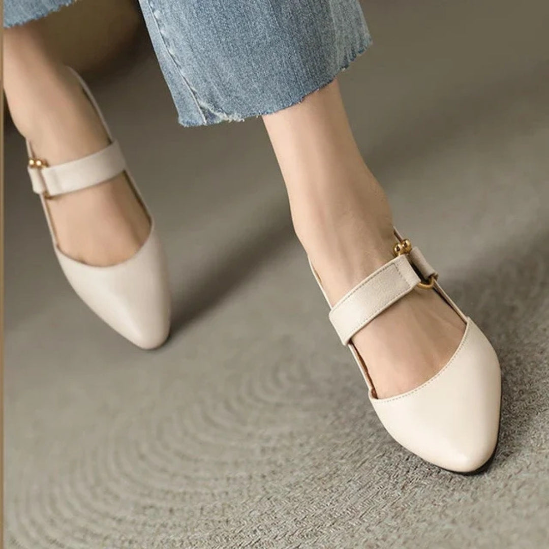 Chunky Heel Pointed Toe Shoes for Women
