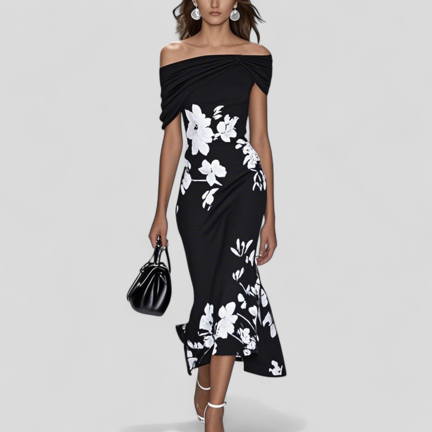 Midi Dress with Print for Women