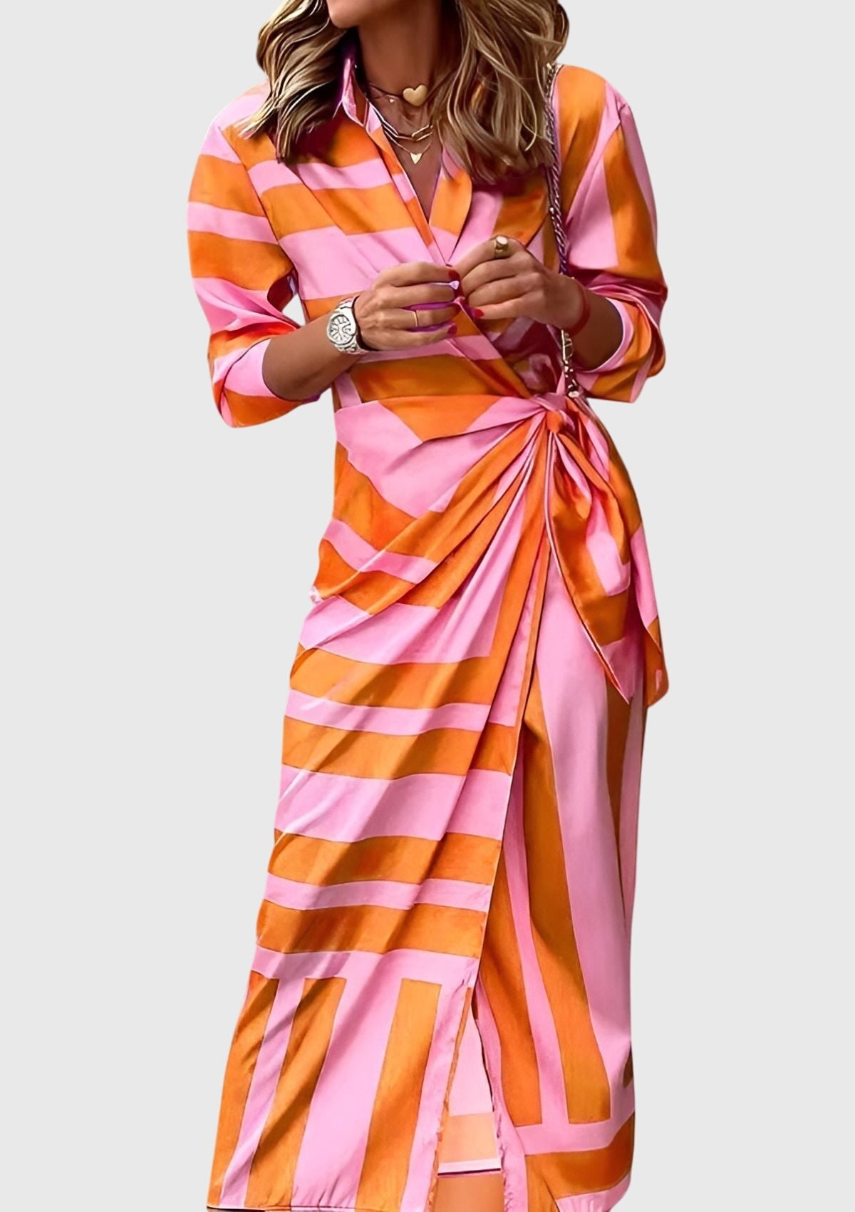 Long Striped Dress for Women