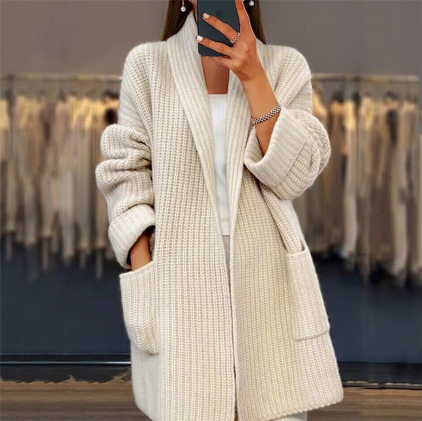 Long Knit Cardigan with Pockets for Women