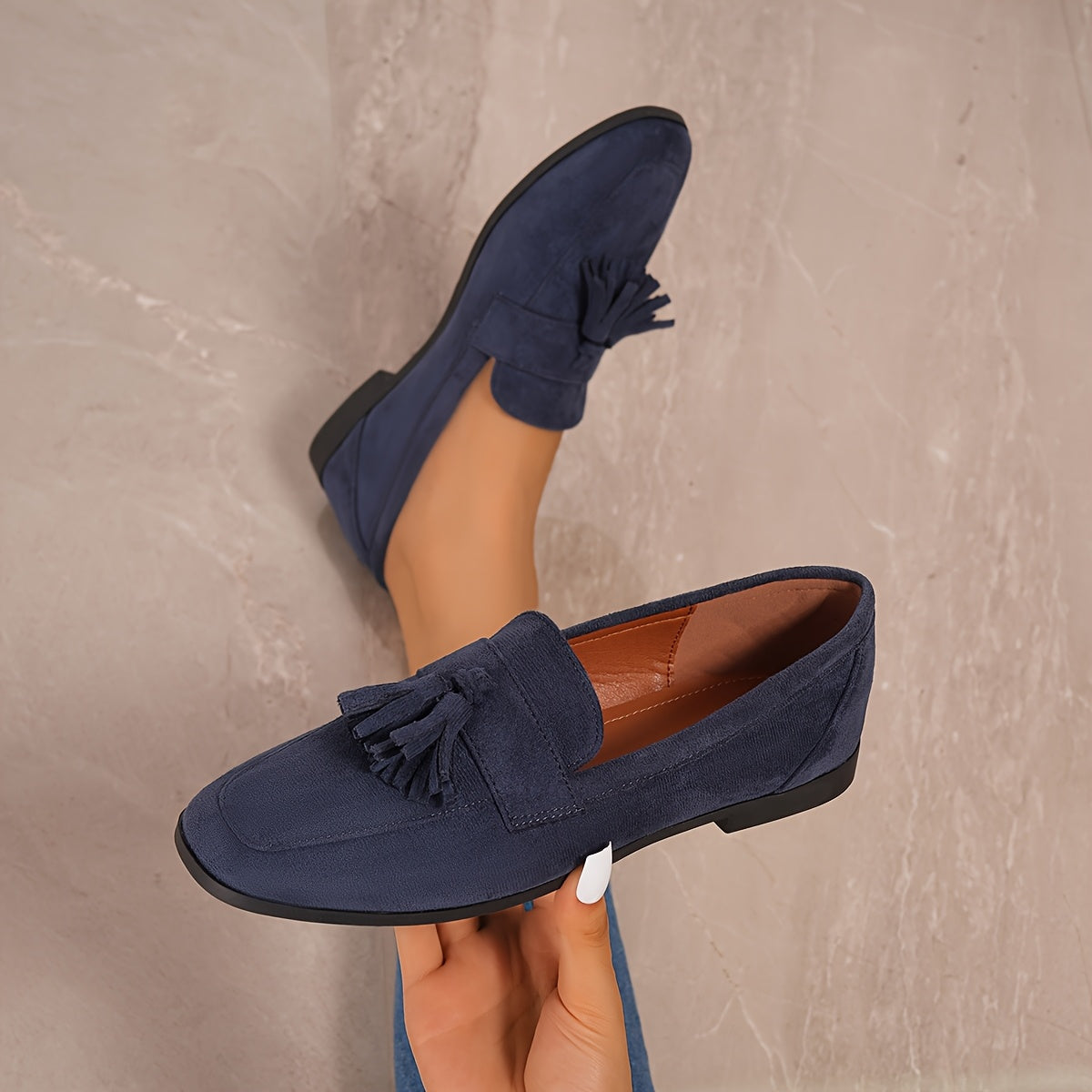Low Sole Tassel Loafers for Women