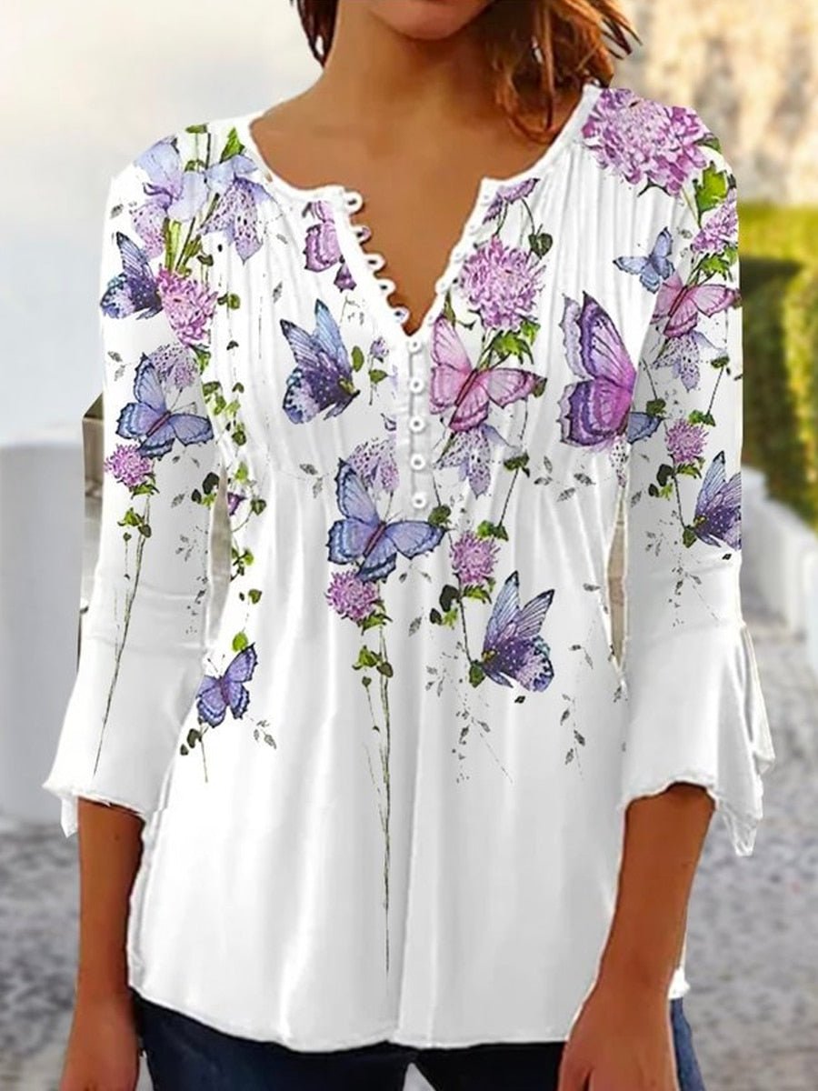 Casual Printed Blouse for Women