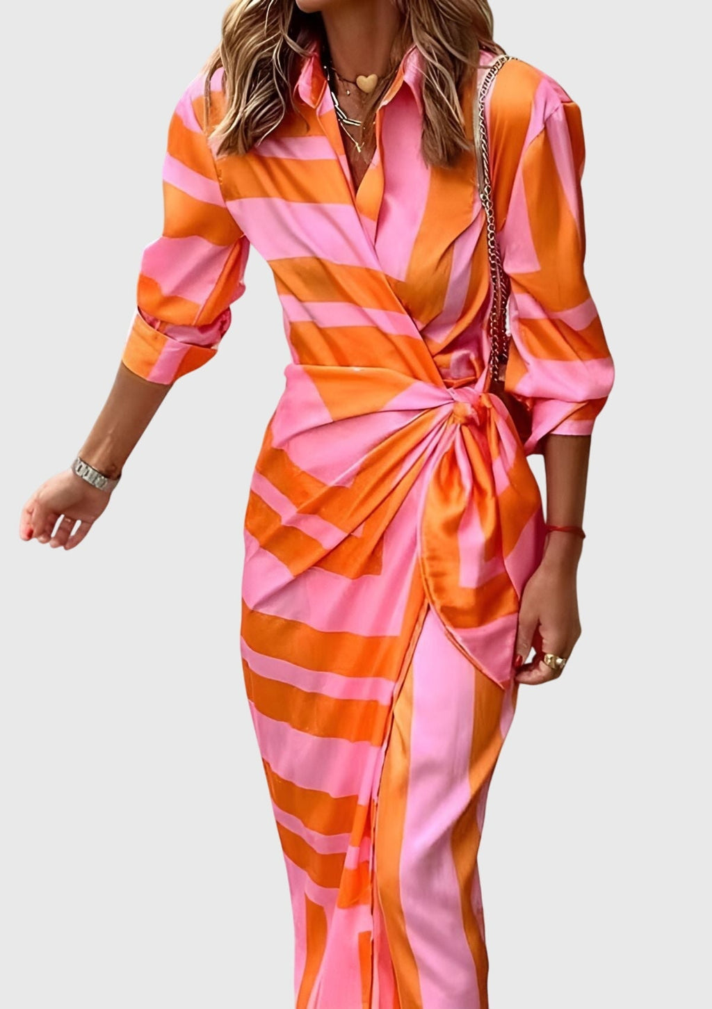 Long Striped Dress for Women