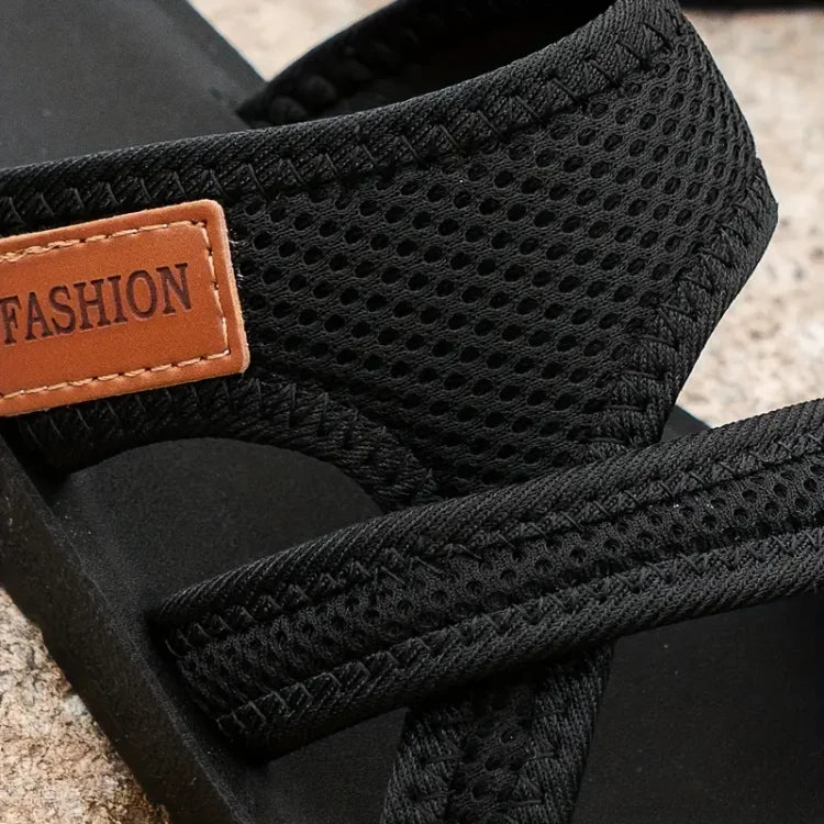 Flat Fabric Sandals with Cross Straps for Women