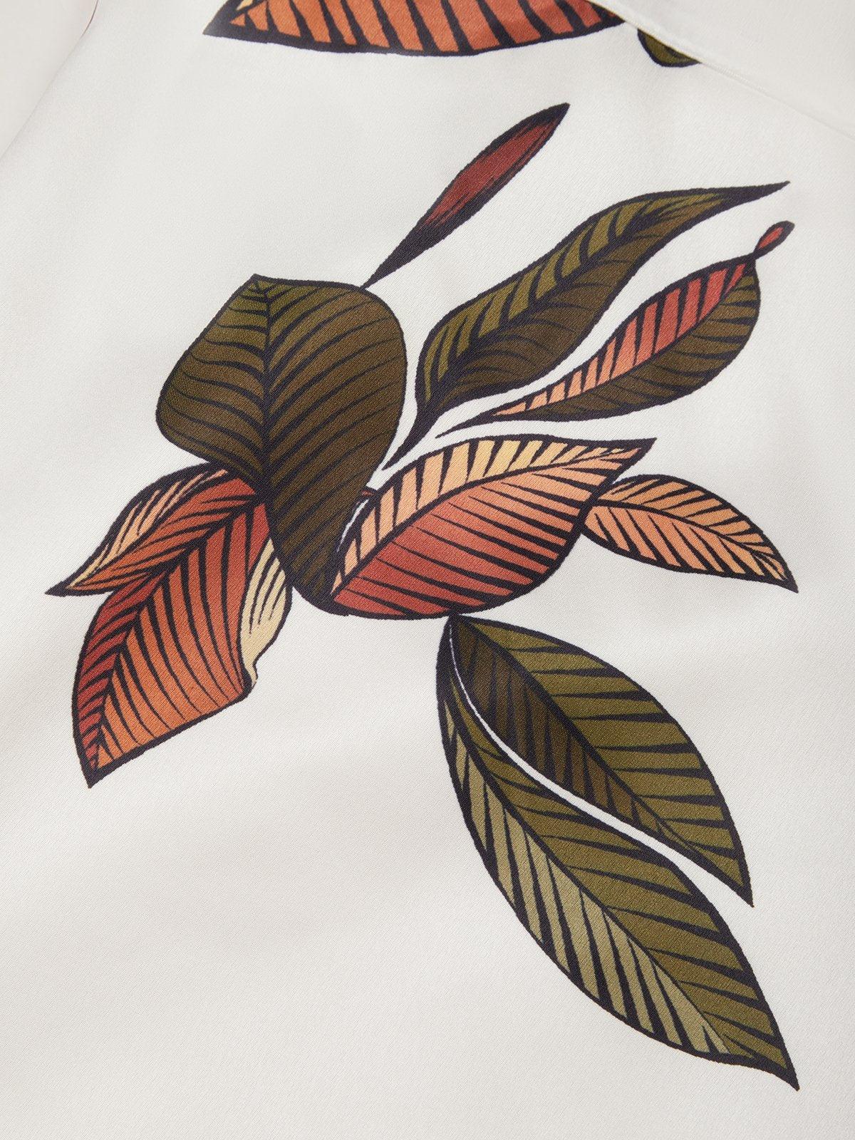 Women's Leaf Print Wrap Dress | Perfect for Going Out