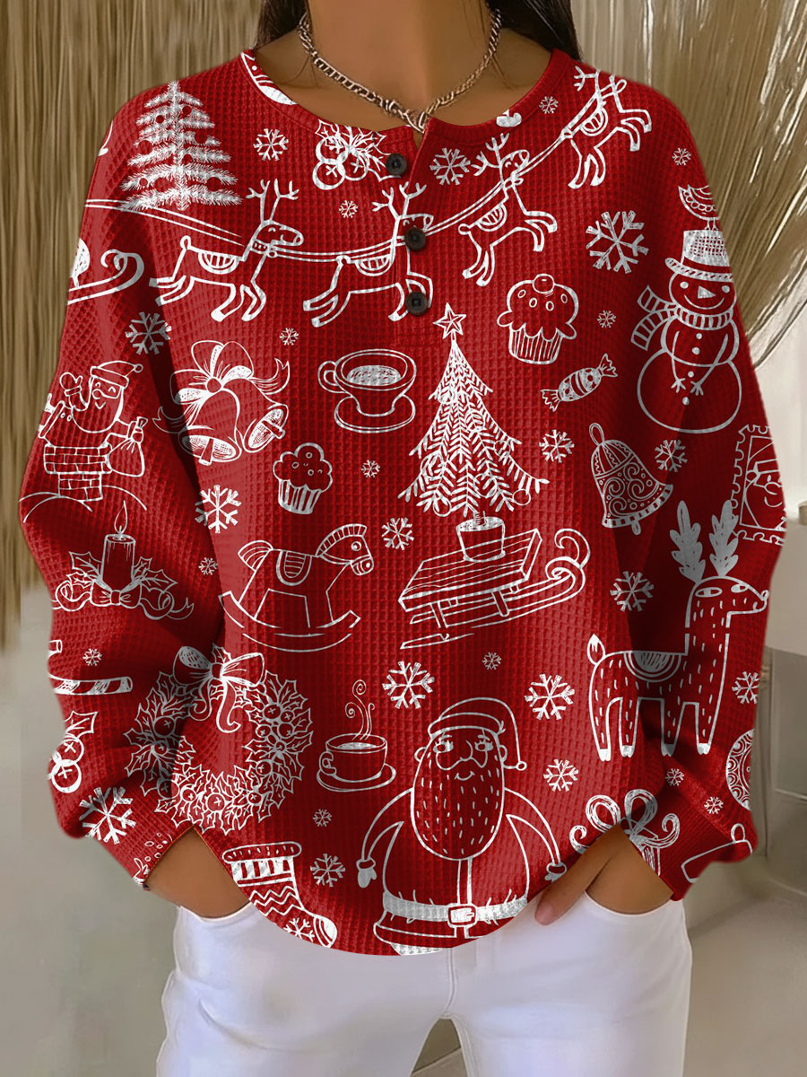 Women's Waffle Knit Sweater