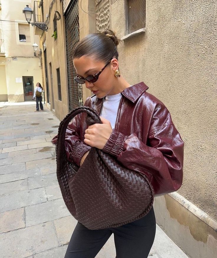 Medium Woven-Look Bag for Women
