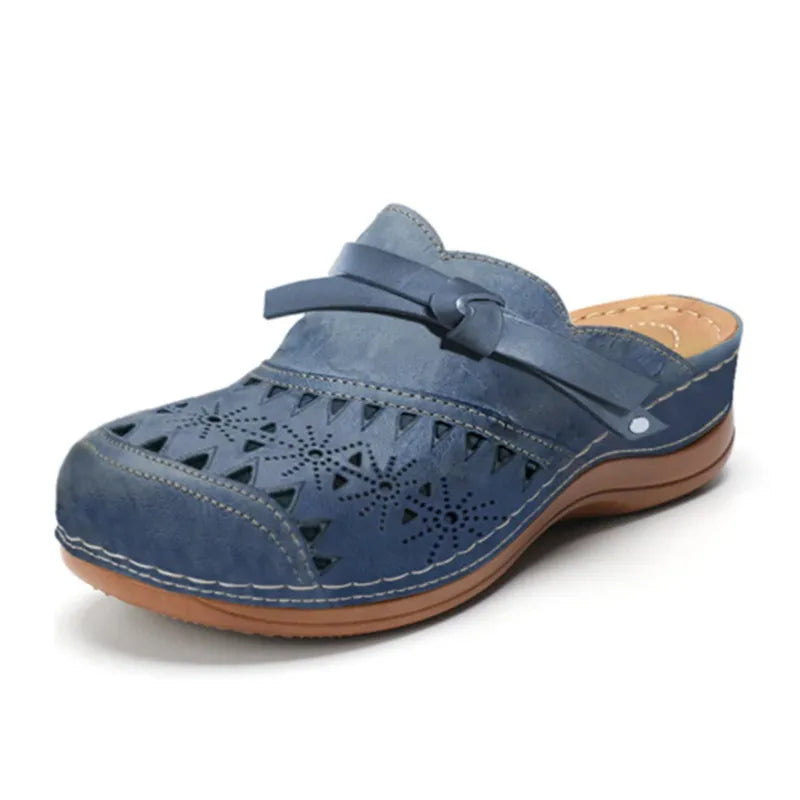 Closed-Toe Clogs with Bow Detail for Women