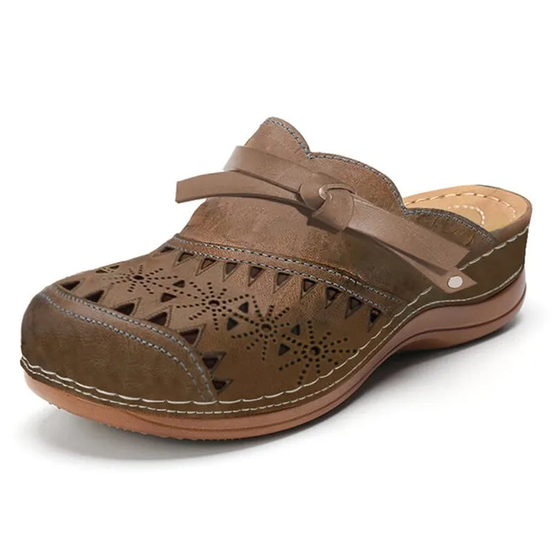 Closed-Toe Clogs with Bow Detail for Women