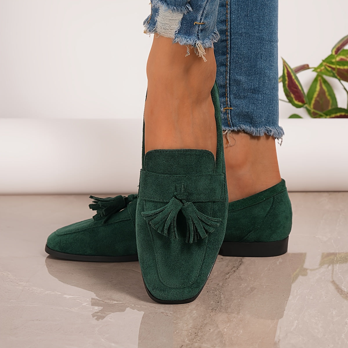 Low Sole Tassel Loafers for Women