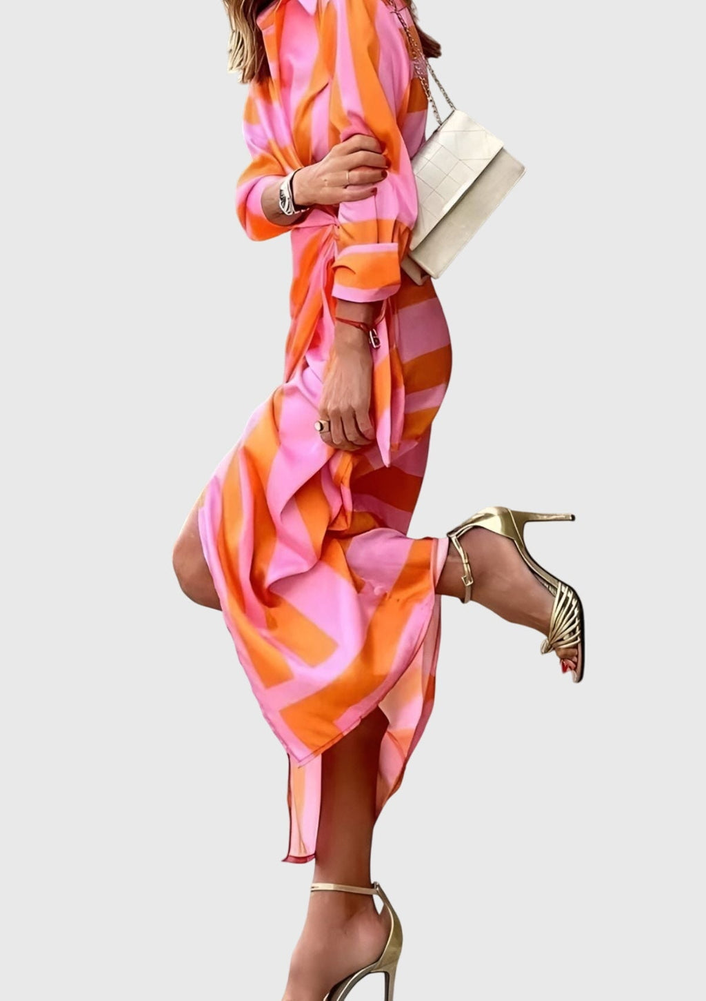 Long Striped Dress for Women