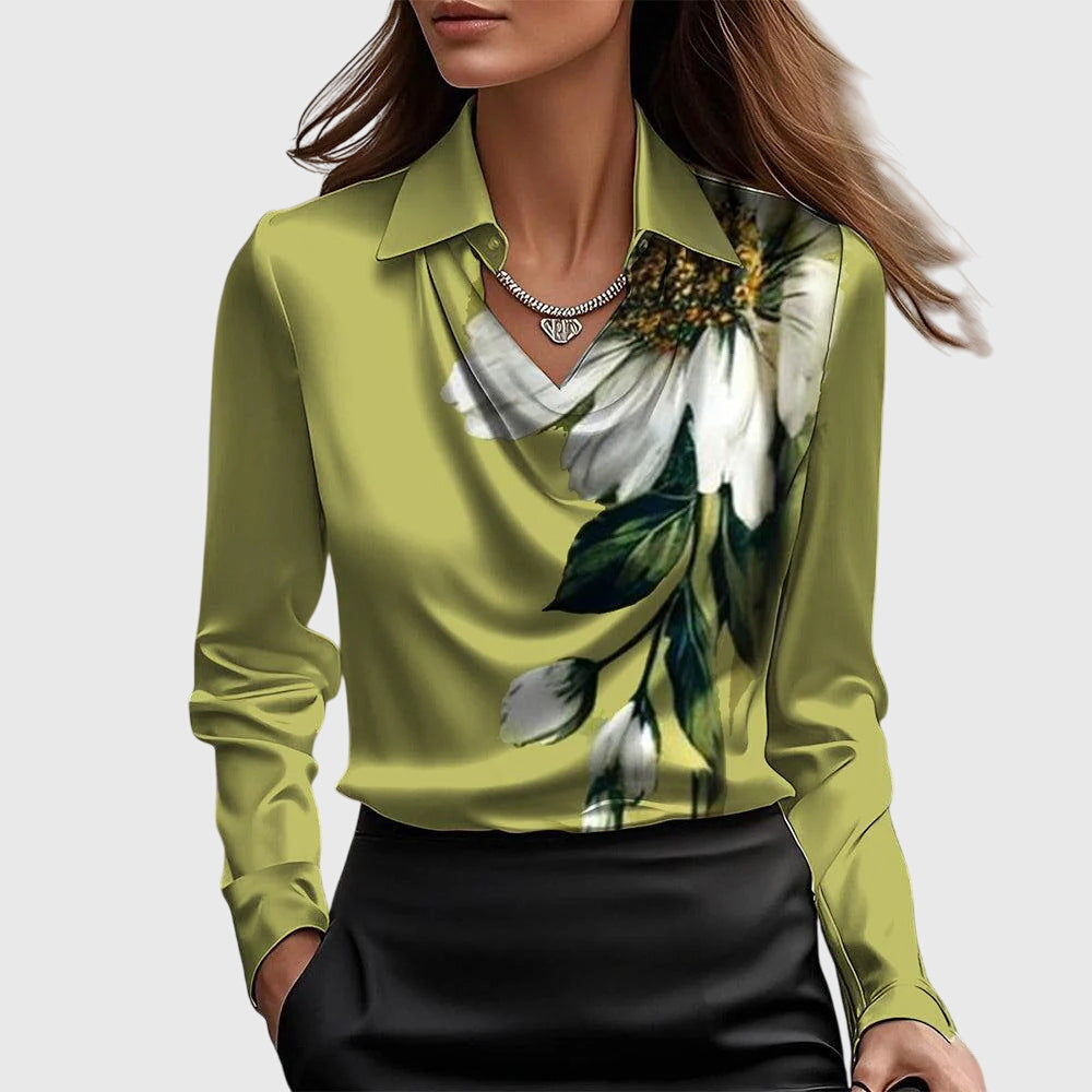 Long Sleeve Satin Shirt for Women