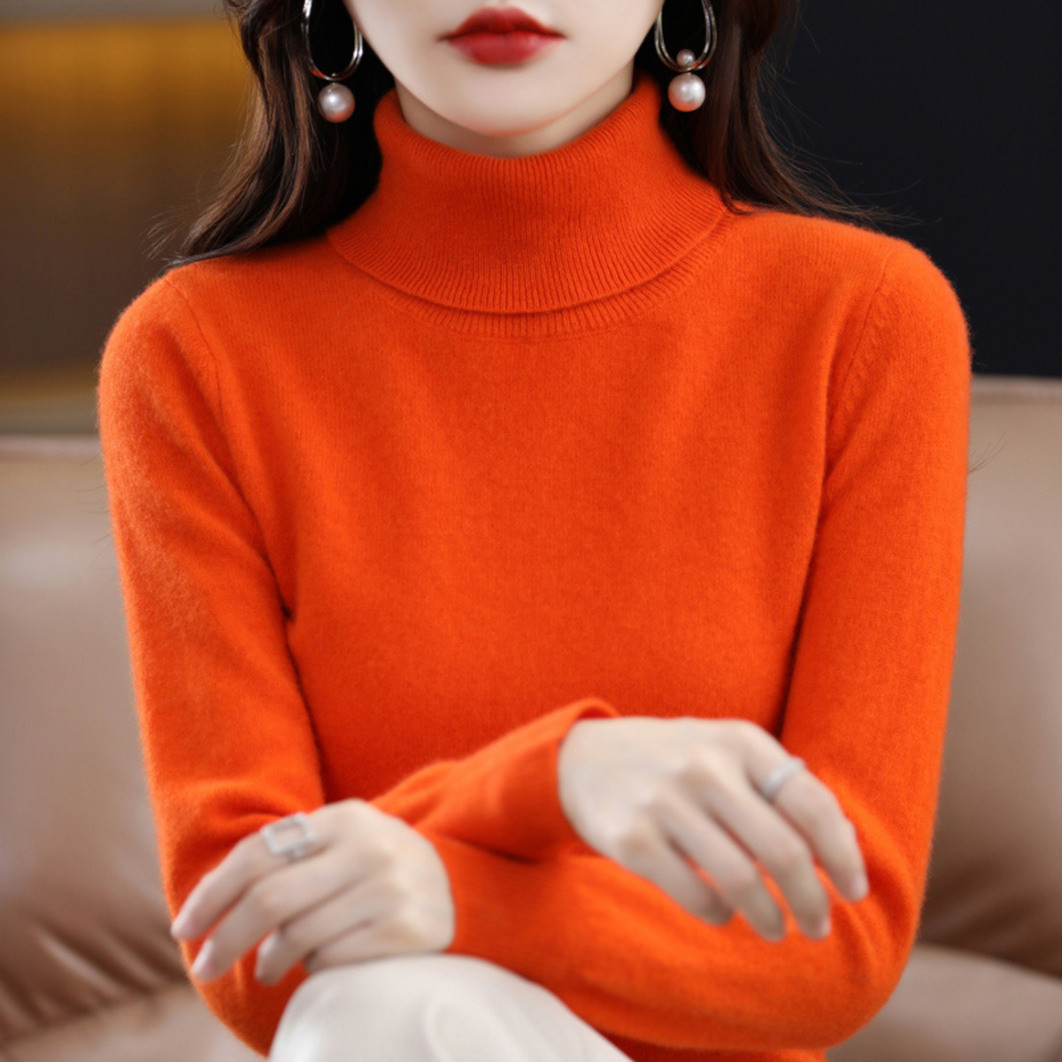 Mock Neck Sweater for Women