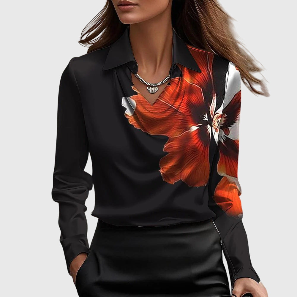 Long Sleeve Satin Shirt for Women