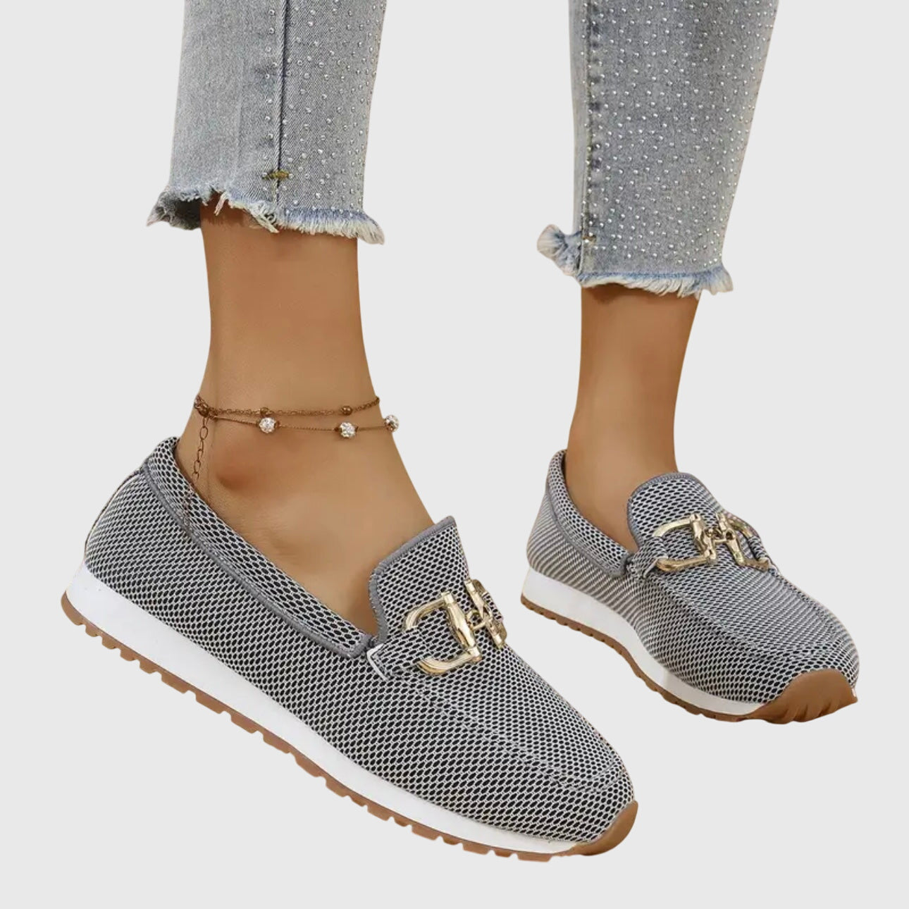 Sporty Loafers with Metallic Detail for Women