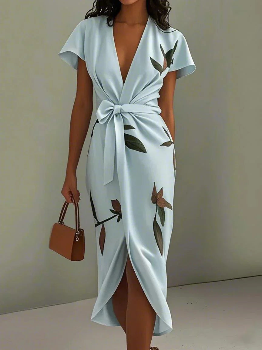 Satin Wrap Dress for Women