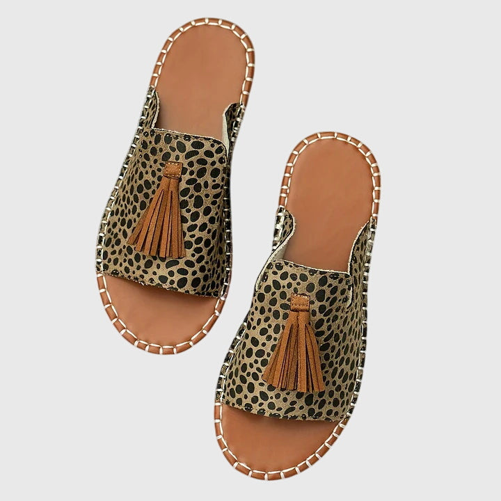 Casual low-heel sandals with fringes for women