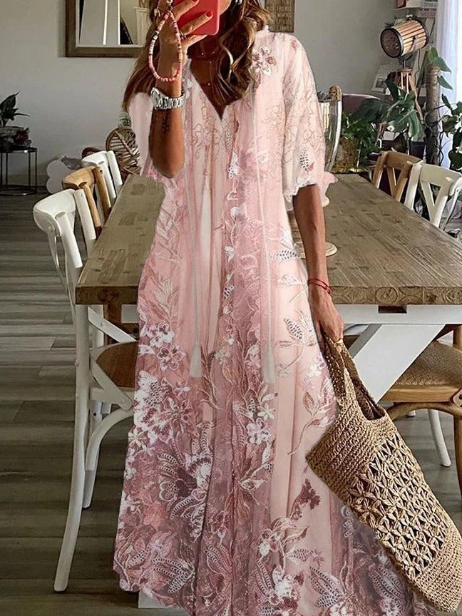 Floral Print Maxi Dress for Women