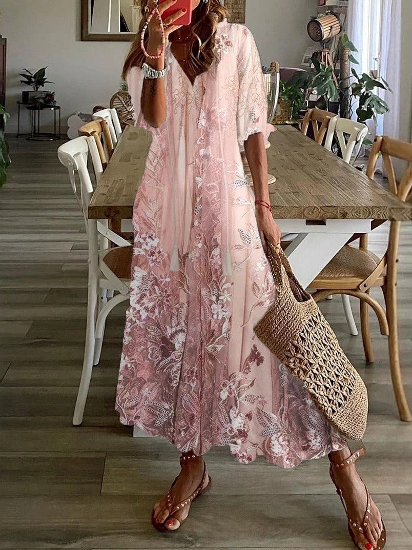 Floral Print Maxi Dress for Women
