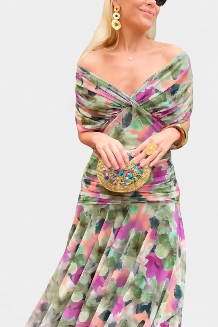 Long Floral Print Dress for Women