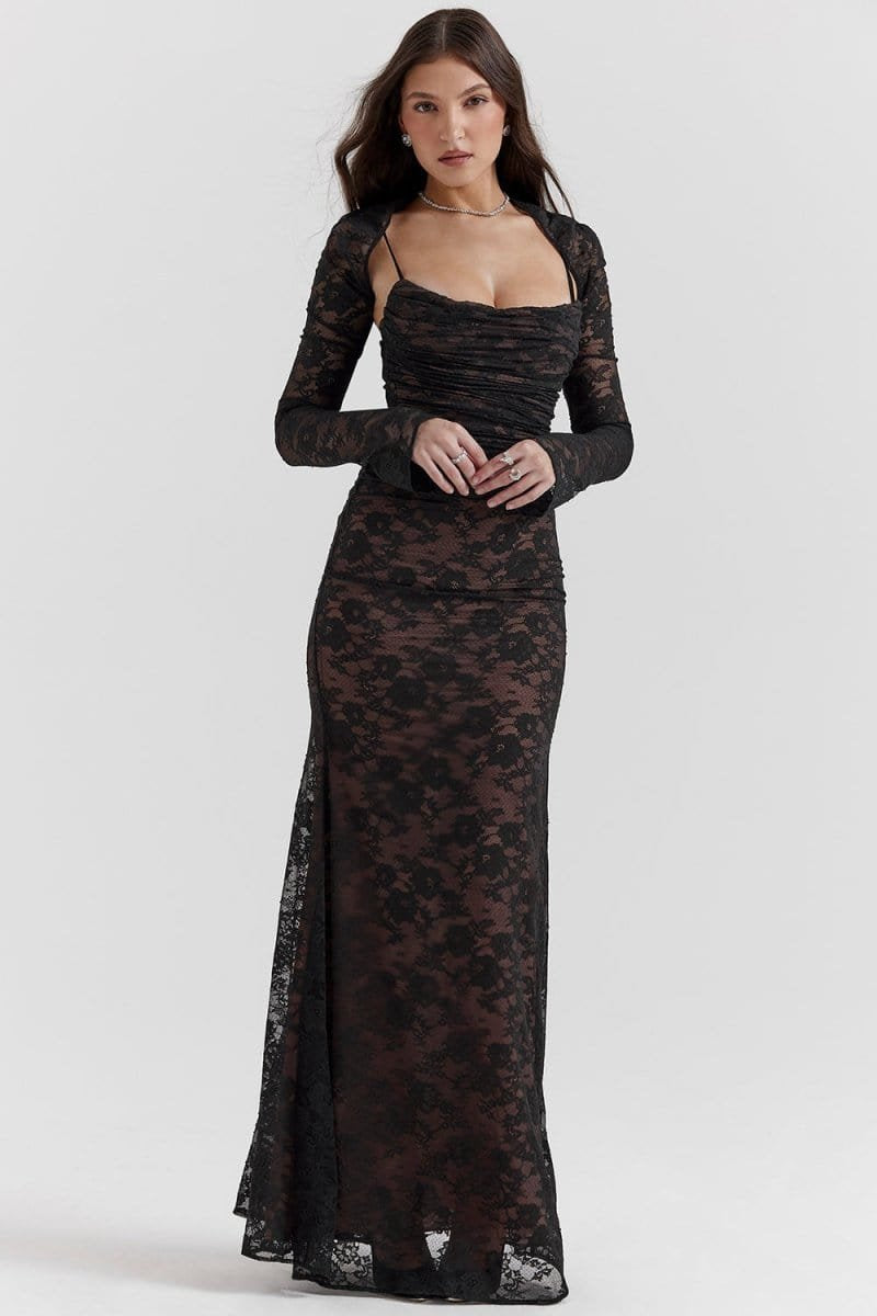 Long Lace Dress for Women
