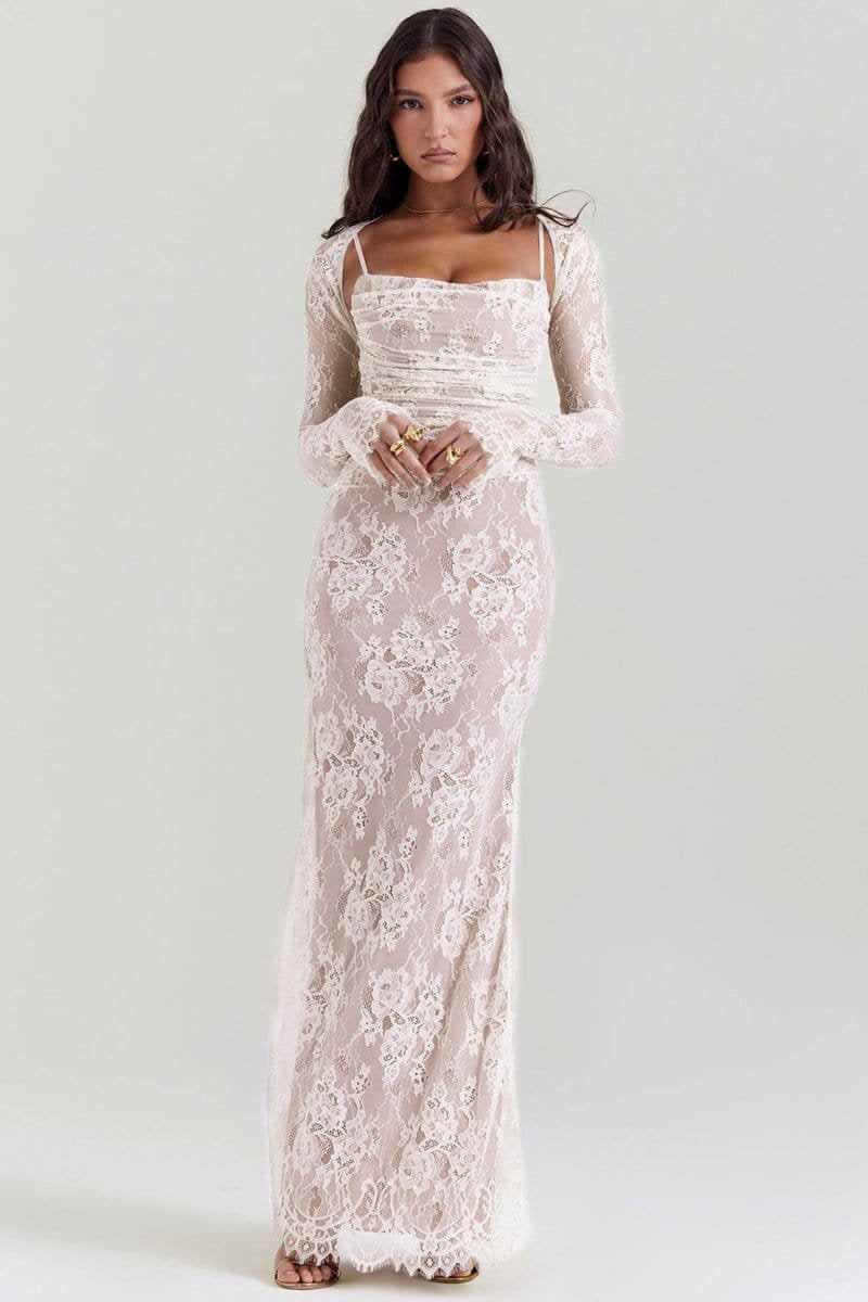 Long Lace Dress for Women