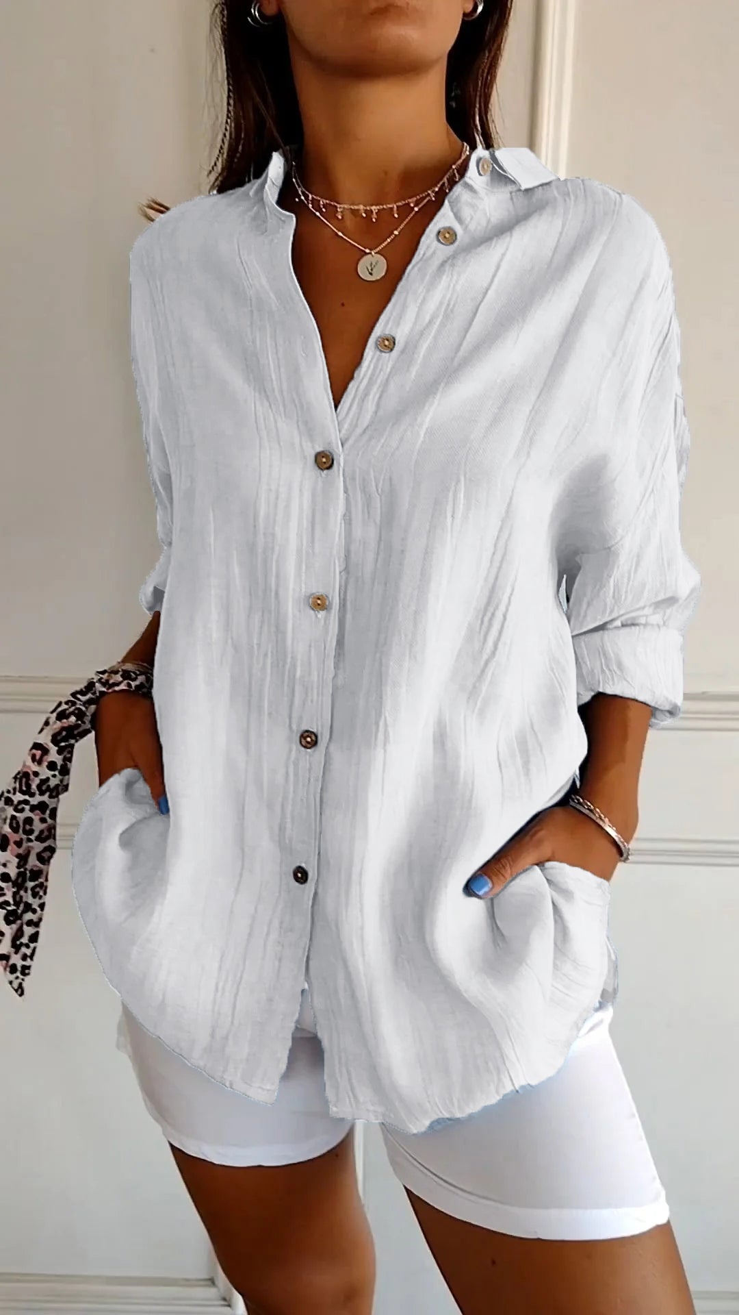Long Sleeve Shirt with Pleat Detail for Women | Ideal for Autumn