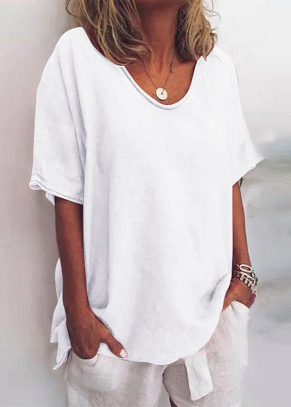 Loose Blouse with Digital Print and Short Sleeves for Women | Ideal for Everyday Wear