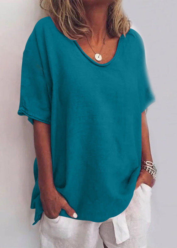 Loose Blouse with Digital Print and Short Sleeves for Women | Ideal for Everyday Wear