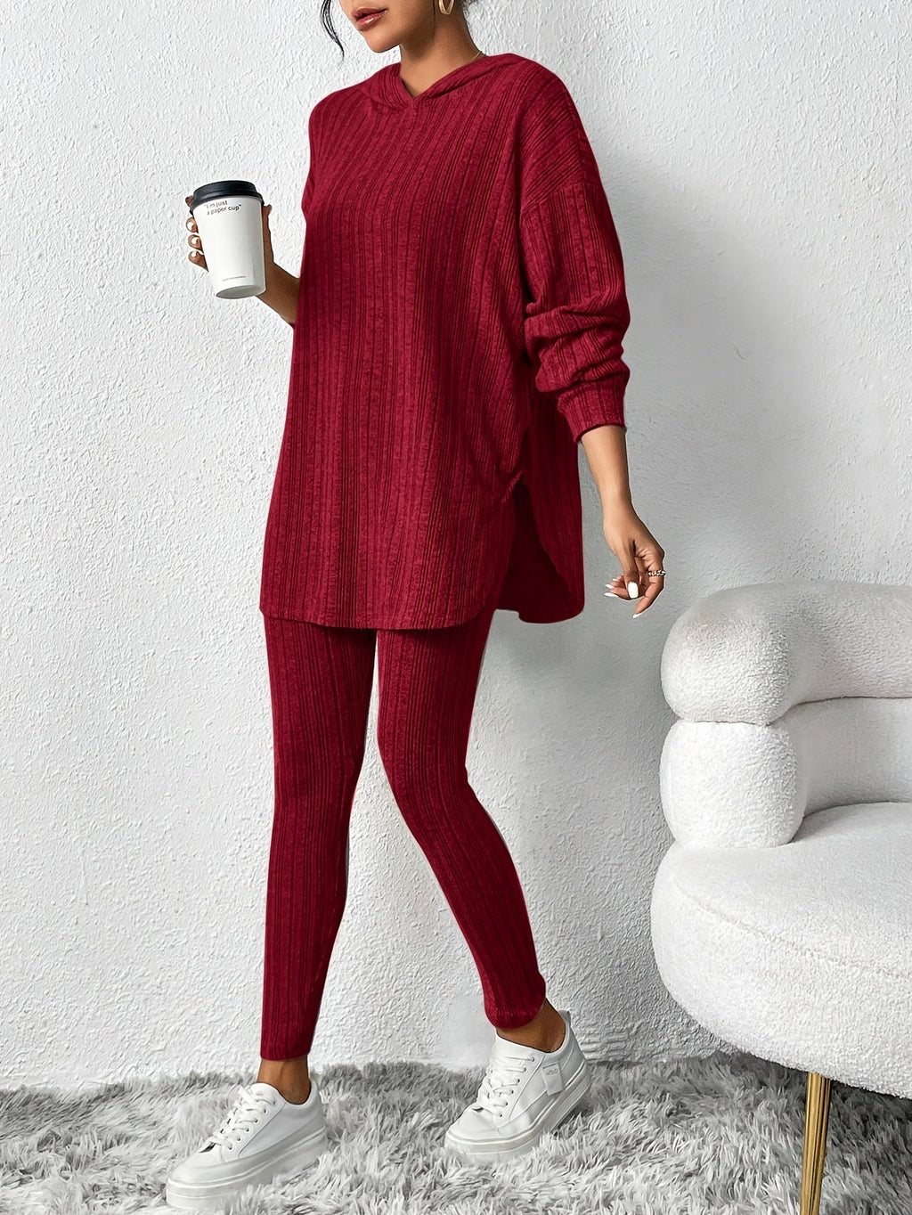 Women's Ribbed Knit Lounge Set
