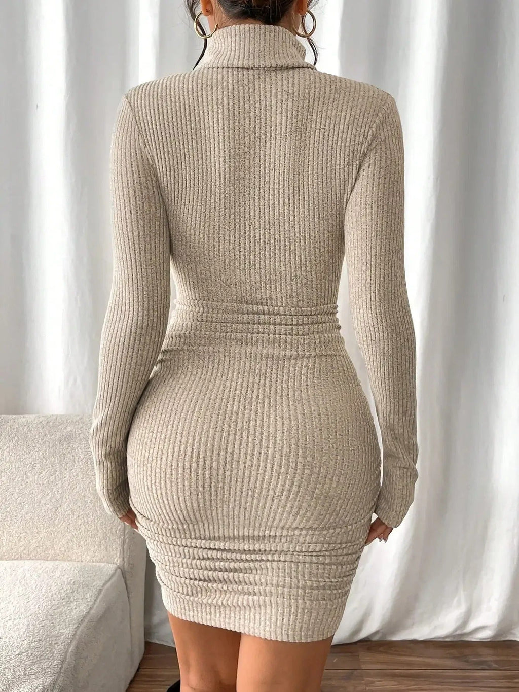 Ruched Bodycon Mini Dress for Women