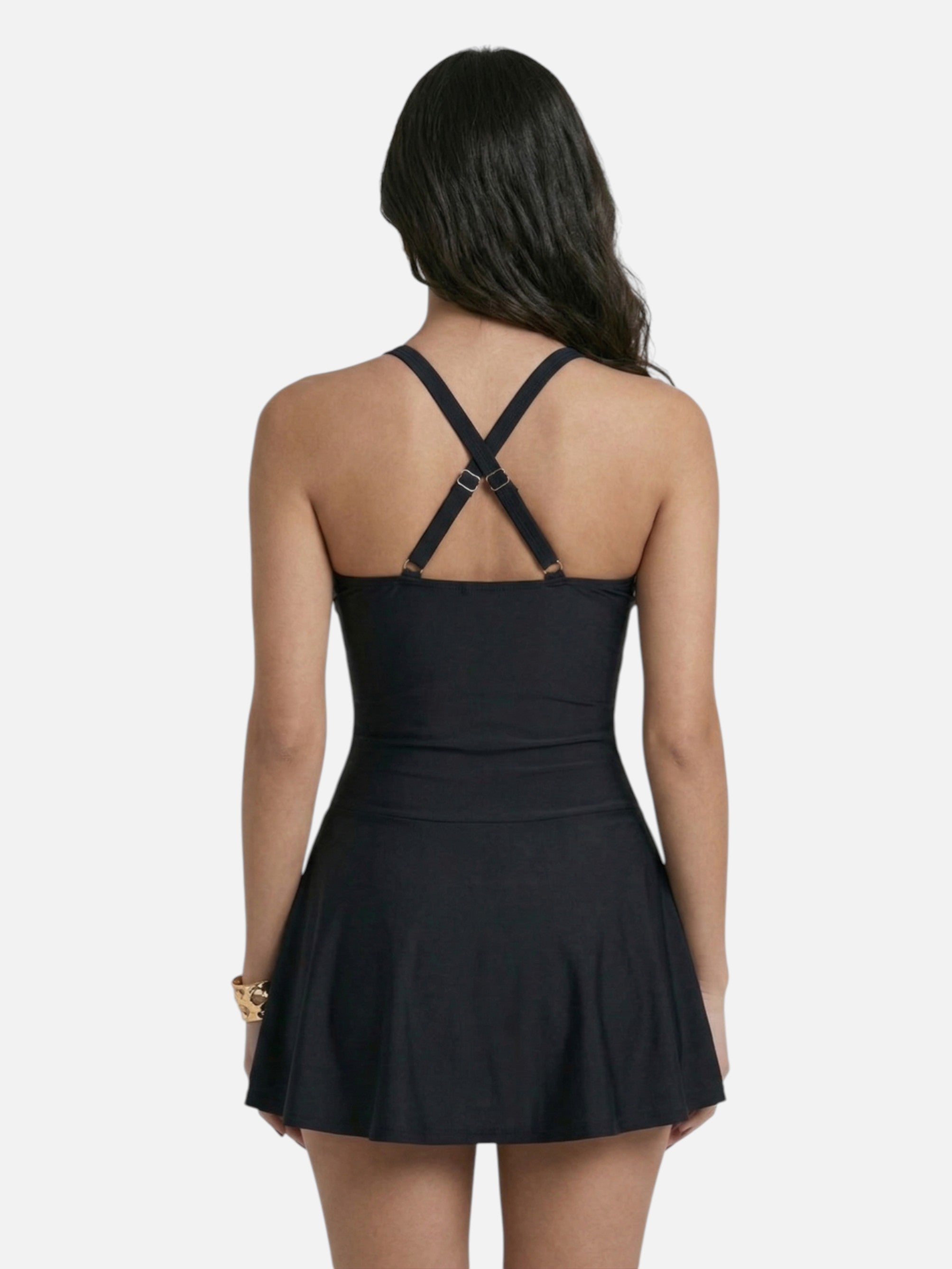 One-Piece Swimsuit with Skirt for Women
