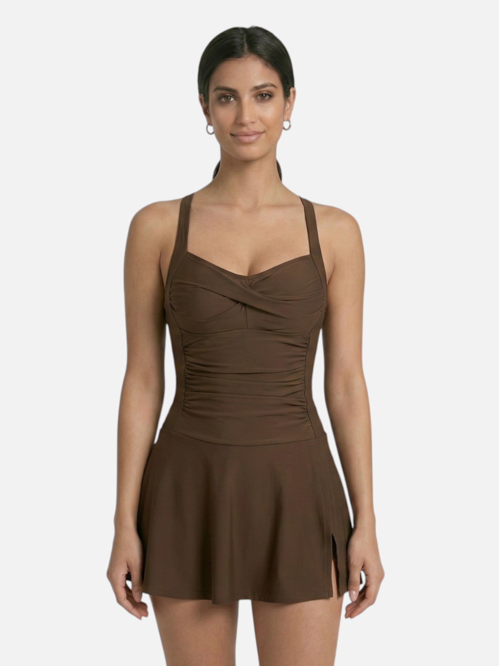 One-Piece Swimsuit with Skirt for Women