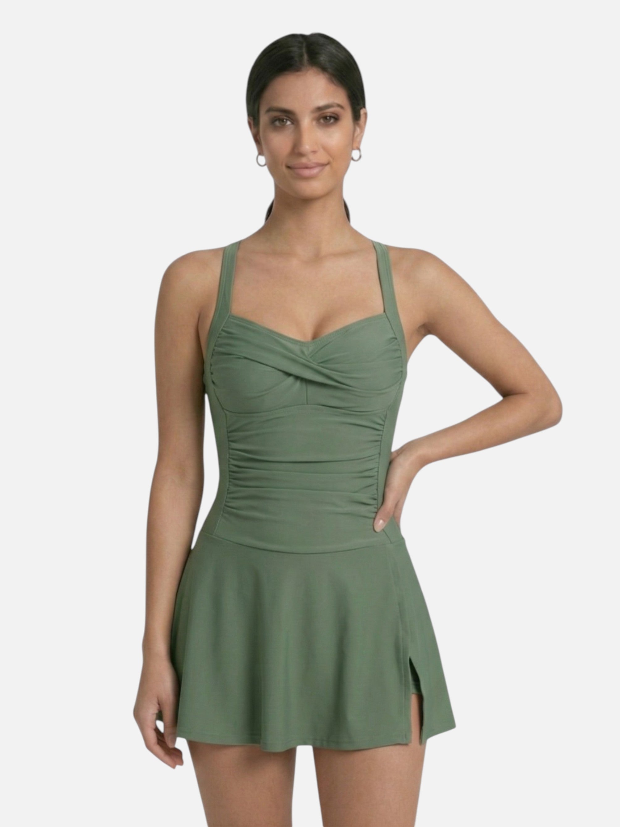 One-Piece Swimsuit with Skirt for Women