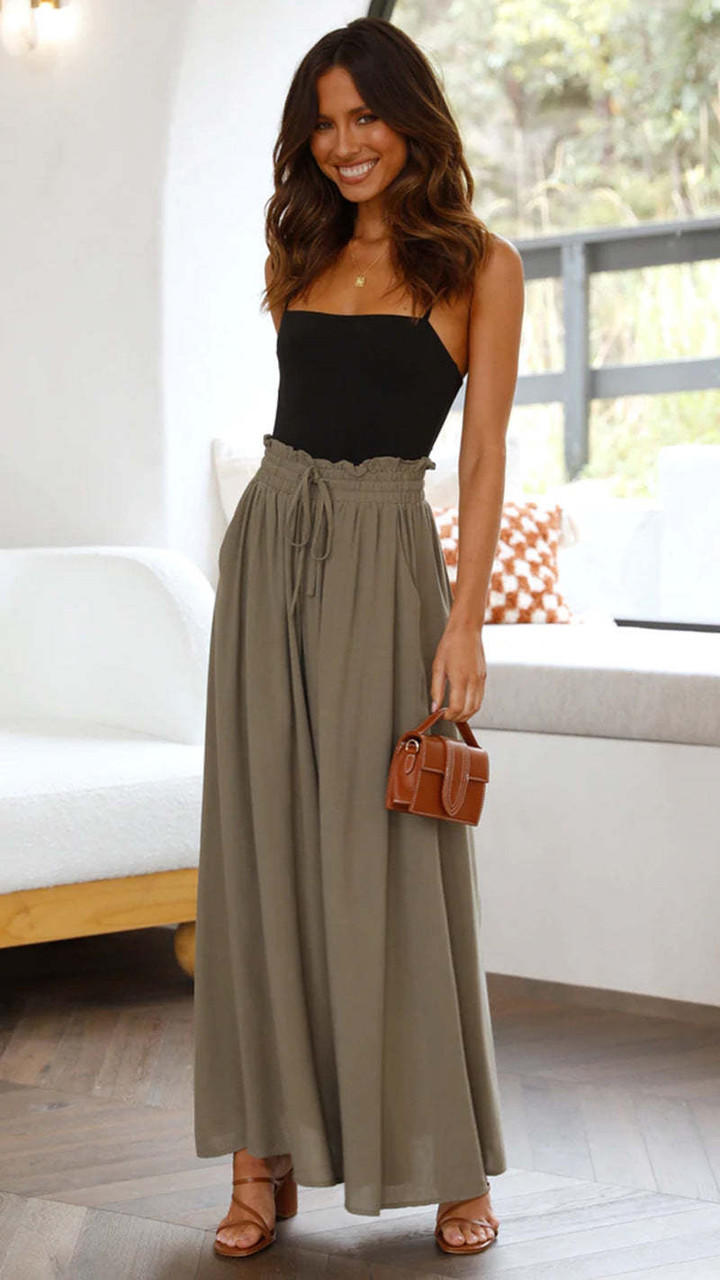 High-Waisted Wide-Leg Pants for Women