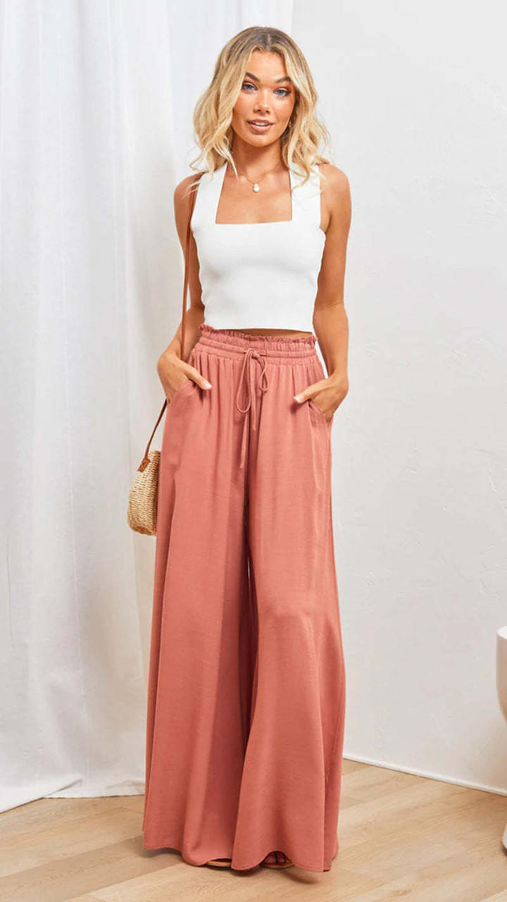 High-Waisted Wide-Leg Pants for Women