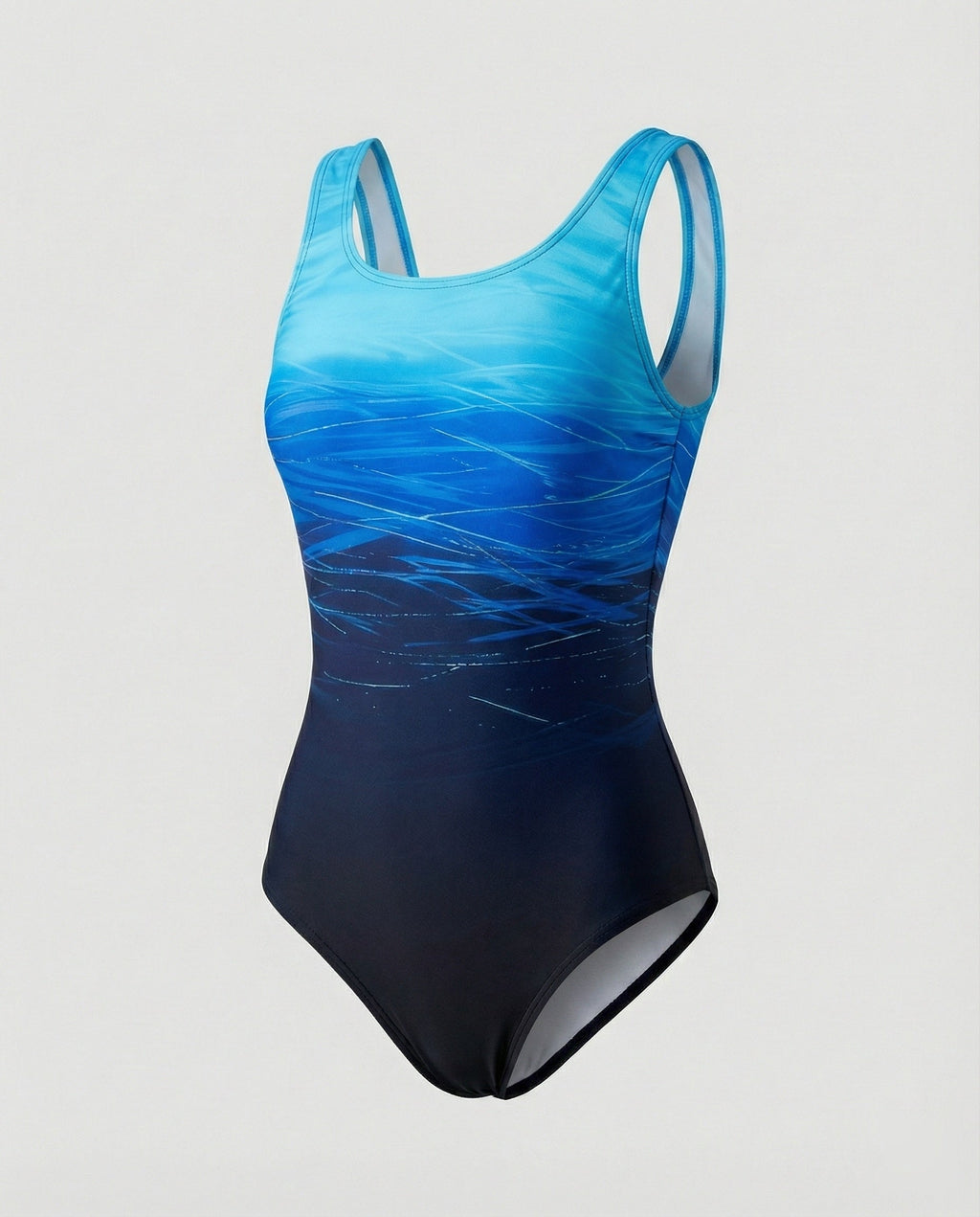 One-Piece Sports Swimsuit with Crossed Design for Women