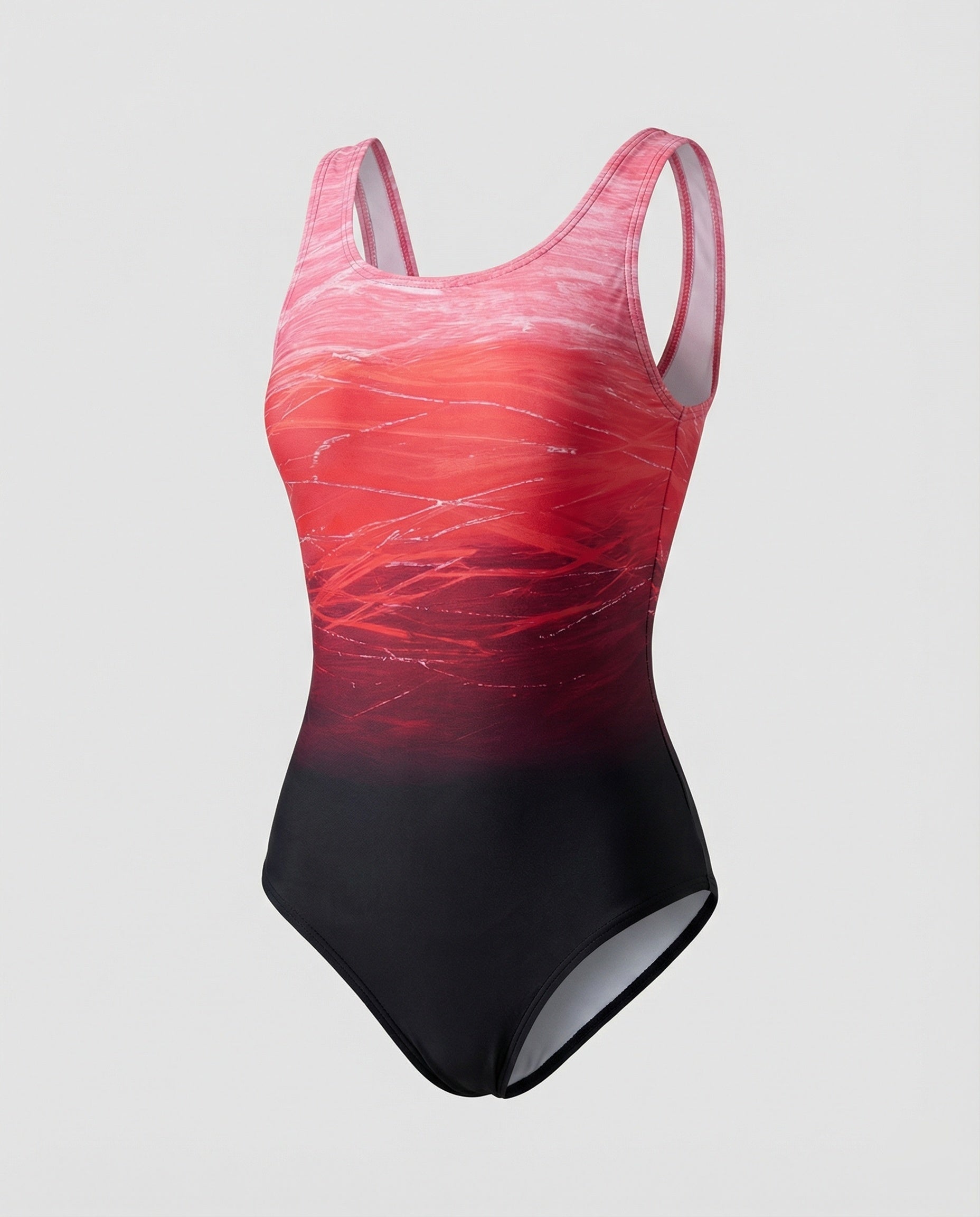 One-Piece Sports Swimsuit with Crossed Design for Women