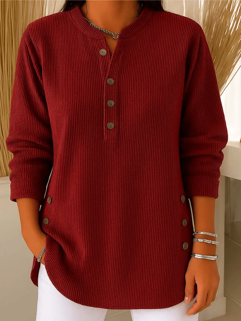 Oversized Mock Neck Tunic Long Sleeve Ribbed Knit Sweater for Women