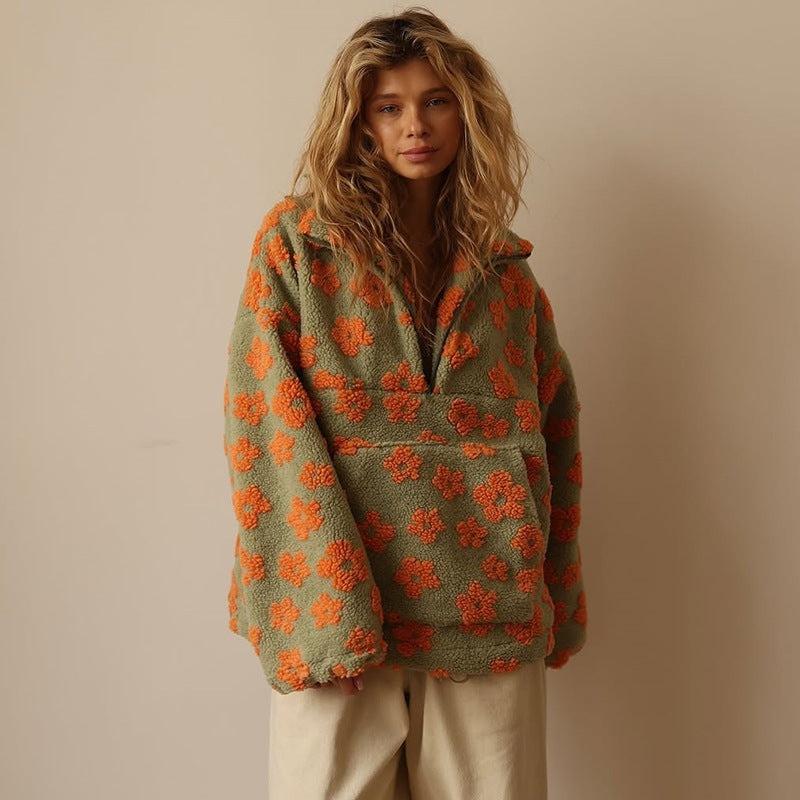 Polar Fleece with Floral Print for Women