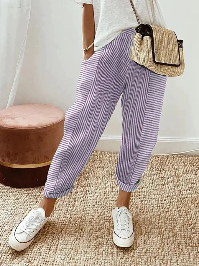 Casual Splicing Design Pants for Women
